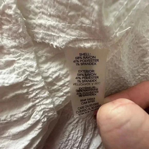 Calvin Klein white ruffled sleeveless sundress est size XL missing size tag - Picture 9 of 11